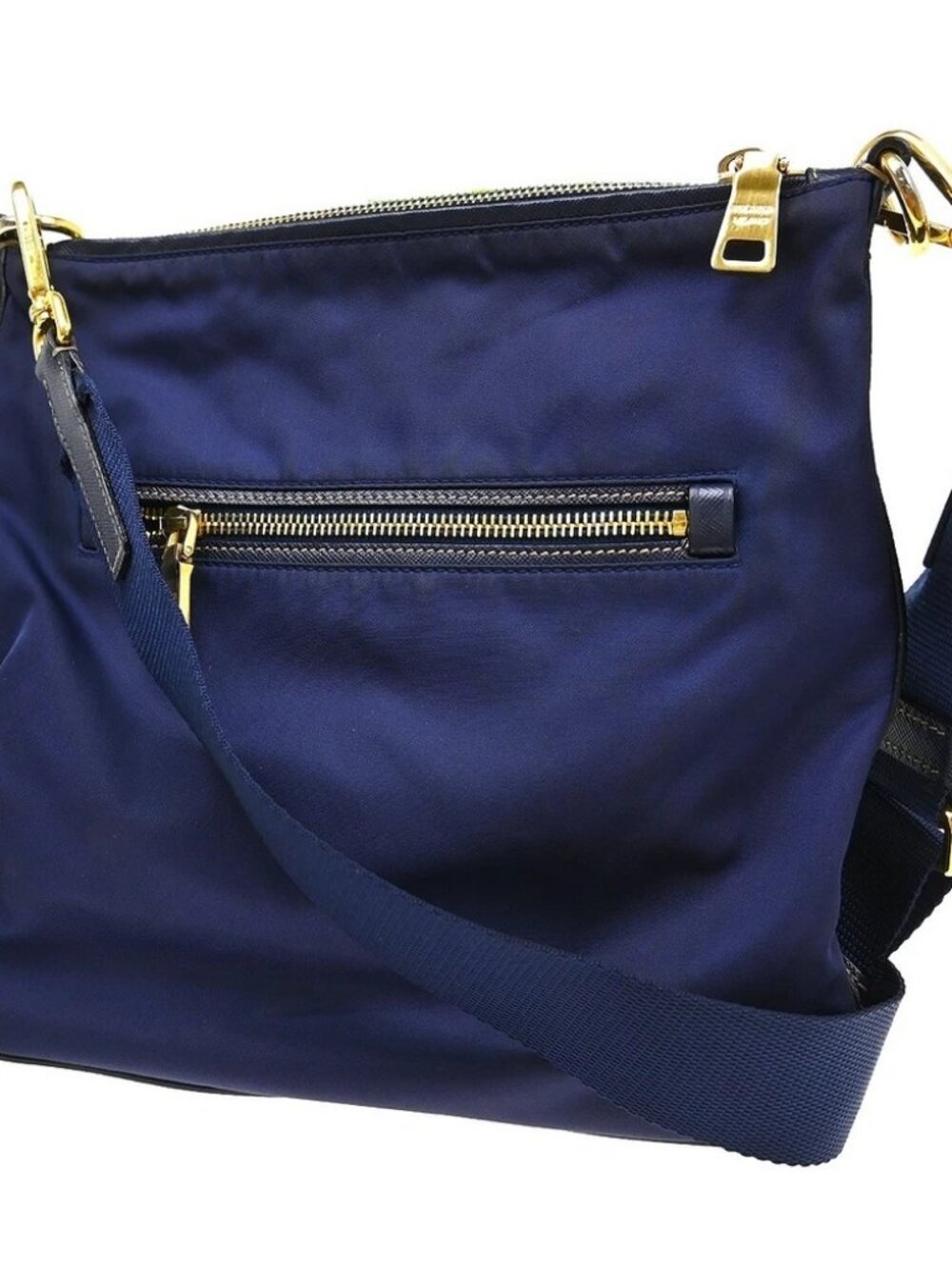 Prada Blue Nylon Shoulder Bag - Picture 2 of 8
